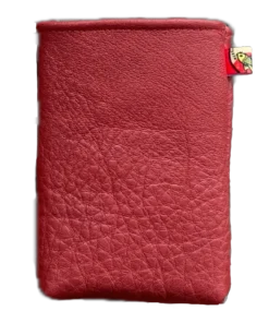 Light Phone 3 case genuine leather red